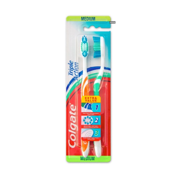 Colgate medium cepillo de dientes pack 2un